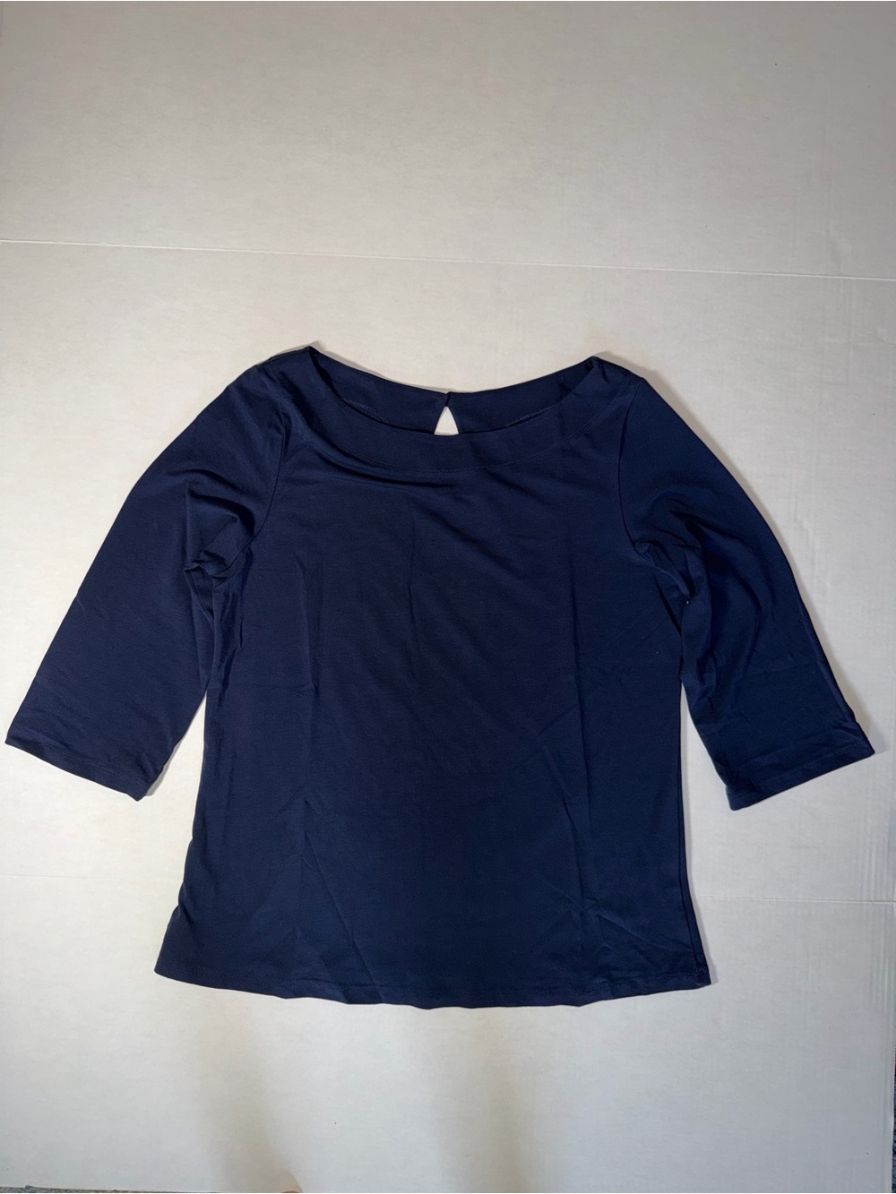 Lilly Pulitzer Navy Boatneck 3/4 Sleeve Top